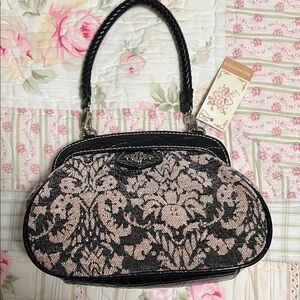 Chic Black and Cream Women's Clutch